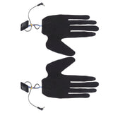 2Pcs Electric Heating Gloves Pads 5 Finger Glove Heating Sheet with 3 Adjuatable Gears for Skiing Cycling