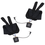 2Pcs Electric Heating Gloves Pads 5 Finger Glove Heating Sheet with 3 Adjuatable Gears for Skiing Cycling