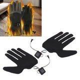 2Pcs Electric Heating Gloves Pads 5 Finger Glove Heating Sheet with 3 Adjuatable Gears for Skiing Cycling