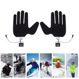 2Pcs Electric Heating Gloves Pads 5 Finger Glove Heating Sheet with 3 Adjuatable Gears for Skiing Cycling