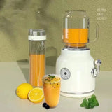 Mini Blender with Double Cup Retro Shake and Ice Crush Maker Countertop Juice Blender with Stainless Steel Blades CN Plug - Top-Down View