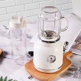 Mini Blender with Double Cup Retro Shake and Ice Crush Maker Countertop Juice Blender with Stainless Steel Blades CN Plug - 45-Degree Angle