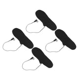 4 Pcs Electric Heated Insoles Foot Warmers USB Rechargeable High Temperature for Winter Outdoor Activities