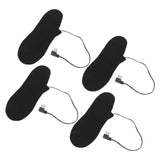 4 Pcs Electric Heated Insoles Foot Warmers USB Rechargeable High Temperature for Winter Outdoor Activities - 45-Degree Angle