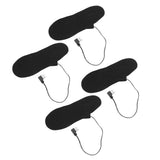 4 Pcs Electric Heated Insoles Foot Warmers USB Rechargeable High Temperature for Winter Outdoor Activities