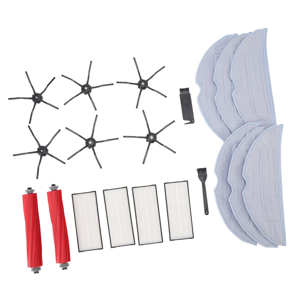 Sweeper Replacement Parts ABS High Efficiency Dust Bag Main Side Brush Filter Ragset for Roborock