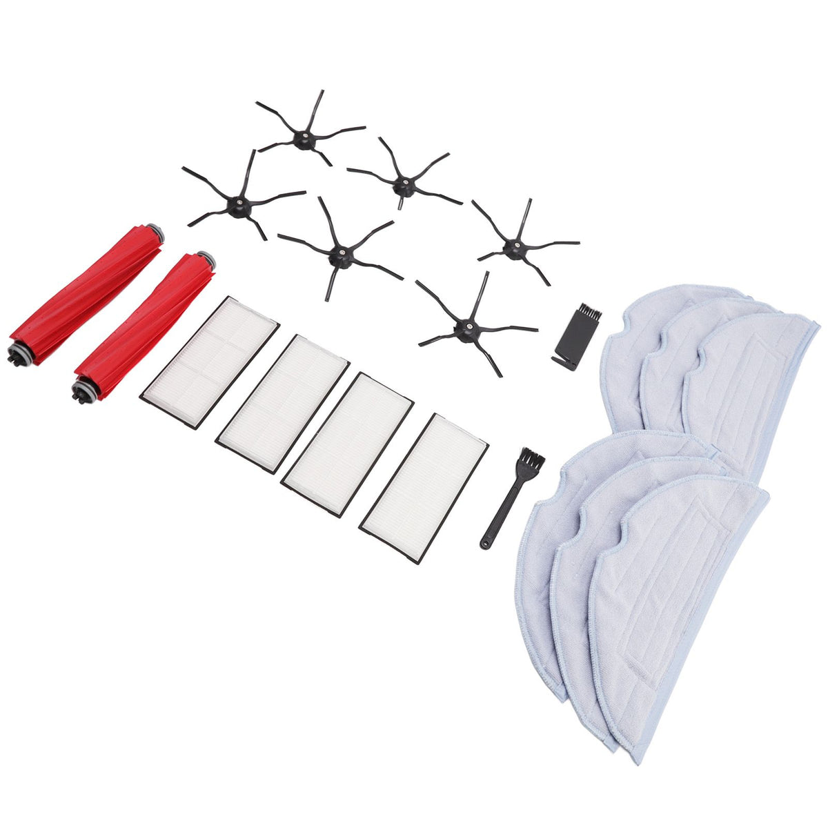 Sweeper Replacement Parts ABS High Efficiency Dust Bag Main Side Brush Filter Ragset for Roborock
