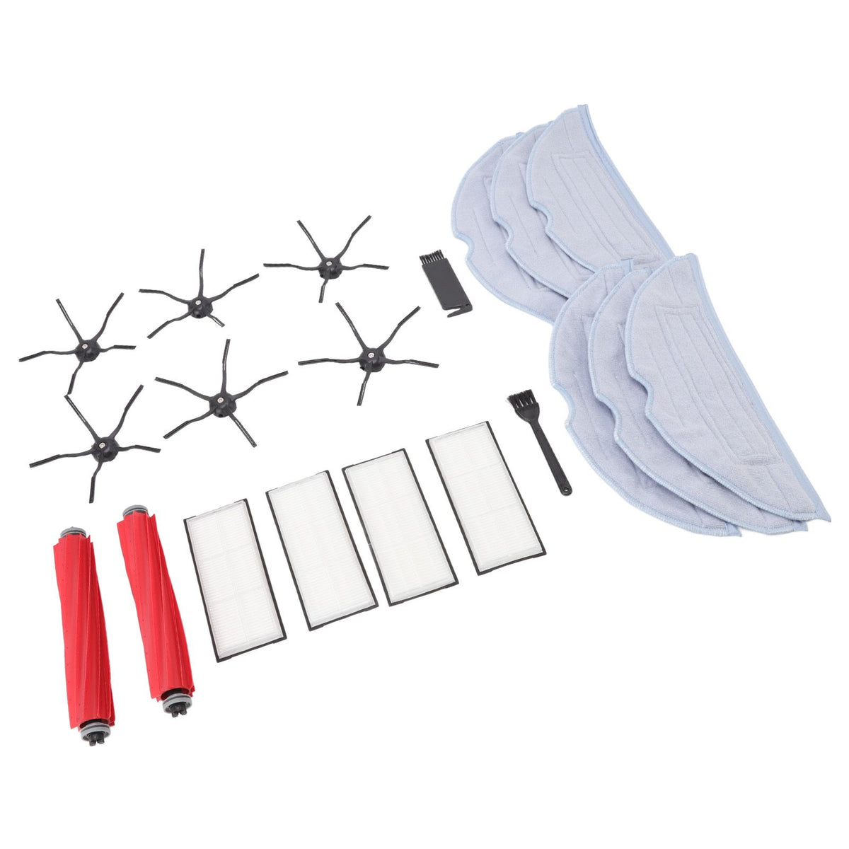 Sweeper Replacement Parts ABS High Efficiency Dust Bag Main Side Brush Filter Ragset for Roborock