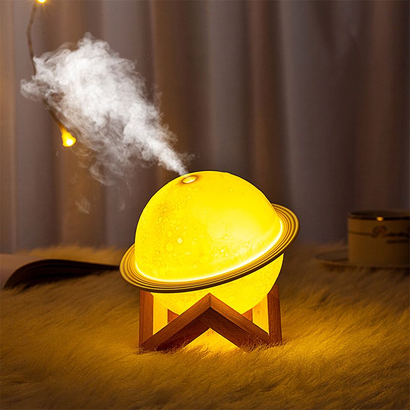 Moon Lamp Humidifier USB Charging Mist Humidifier with LED Night Light for Bedroom Regular Type