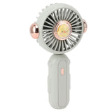 Foldable Mini Fan Cute Lightweight 900mAh Adjustable Low Noise Handheld Fan for Summer Green - Side View