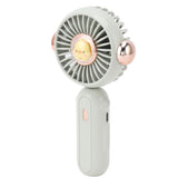Foldable Mini Fan Cute Lightweight 900mAh Adjustable Low Noise Handheld Fan for Summer Green