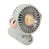 Foldable Mini Fan Cute Lightweight 900mAh Adjustable Low Noise Handheld Fan for Summer Green - Rear View