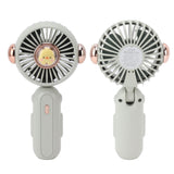 Foldable Mini Fan Cute Lightweight 900mAh Adjustable Low Noise Handheld Fan for Summer Green - Close-Up Angle