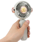 Foldable Mini Fan Cute Lightweight 900mAh Adjustable Low Noise Handheld Fan for Summer Green - Low Angle