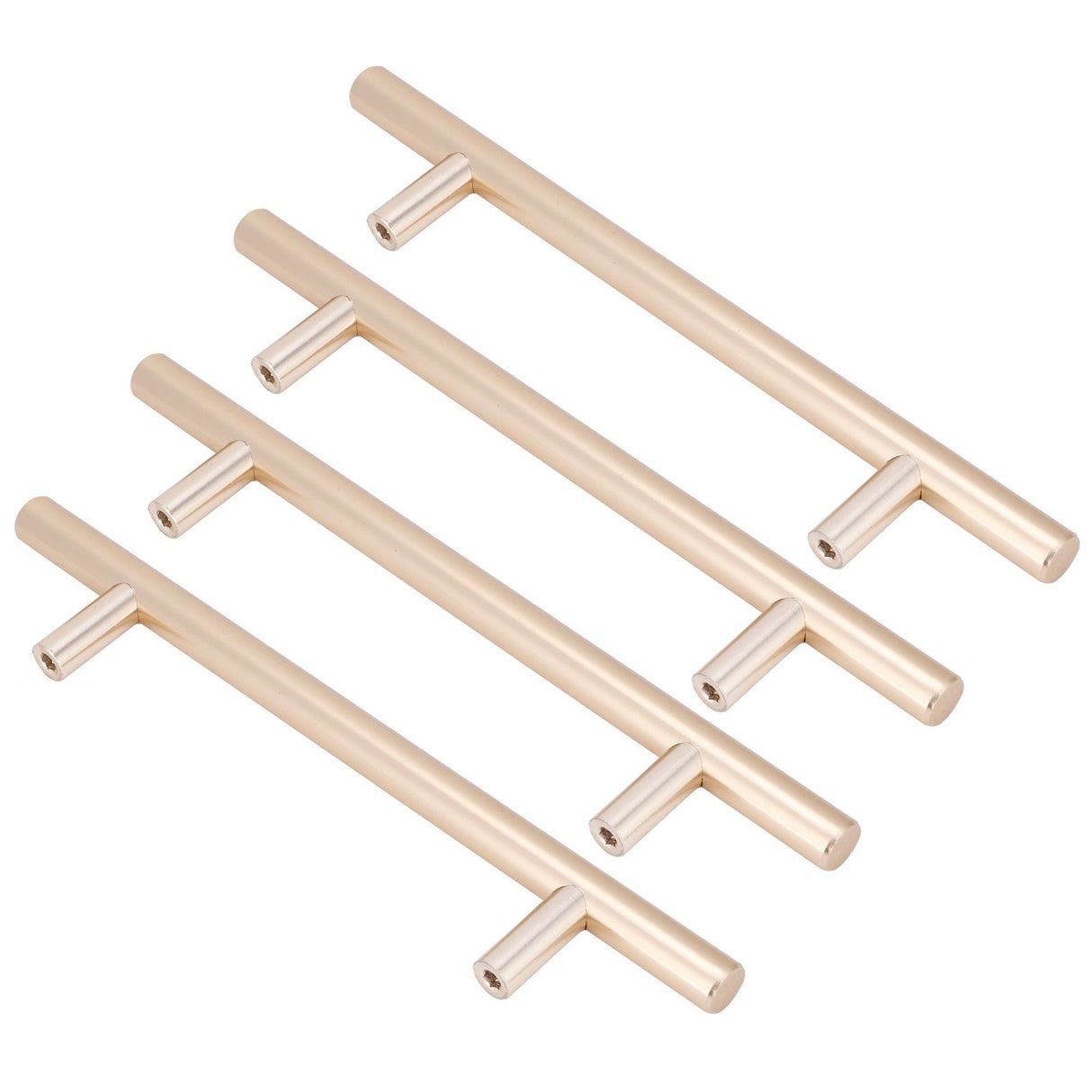 4Set Door Handle Aluminum Alloy Gold Drawer Pull Handles Cabinet Wardrobe Closet HardwareHole Distance 96