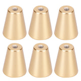 6 Sets Gold Drawer Handle Space Aluminum European Style Handle Furniture Replacement PartsRound Single Hole - Side View