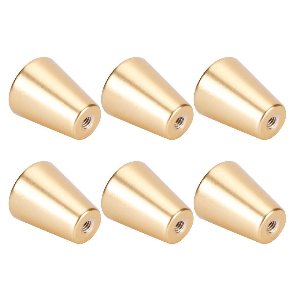 6 Sets Gold Drawer Handle Space Aluminum European Style Handle Furniture Replacement PartsRound Single Hole