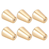 6 Sets Gold Drawer Handle Space Aluminum European Style Handle Furniture Replacement PartsRound Single Hole - 45-Degree Angle
