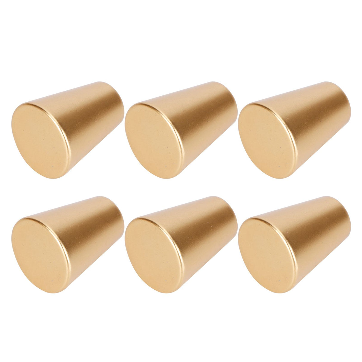 6 Sets Gold Drawer Handle Space Aluminum European Style Handle Furniture Replacement PartsRound Single Hole