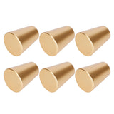 6 Sets Gold Drawer Handle Space Aluminum European Style Handle Furniture Replacement PartsRound Single Hole - Close-Up Angle