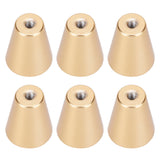 6 Sets Gold Drawer Handle Space Aluminum European Style Handle Furniture Replacement PartsRound Single Hole - Low Angle