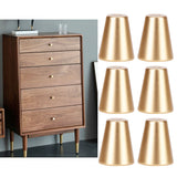 6 Sets Gold Drawer Handle Space Aluminum European Style Handle Furniture Replacement PartsRound Single Hole