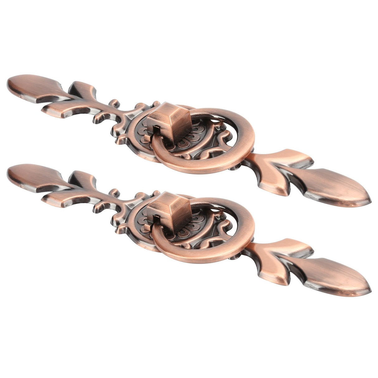 2 Sets Ring Pull Round Single Hole Handles Knob for Kitchen Cabinet Cupboard Door Drawer231 Large Antique Copper