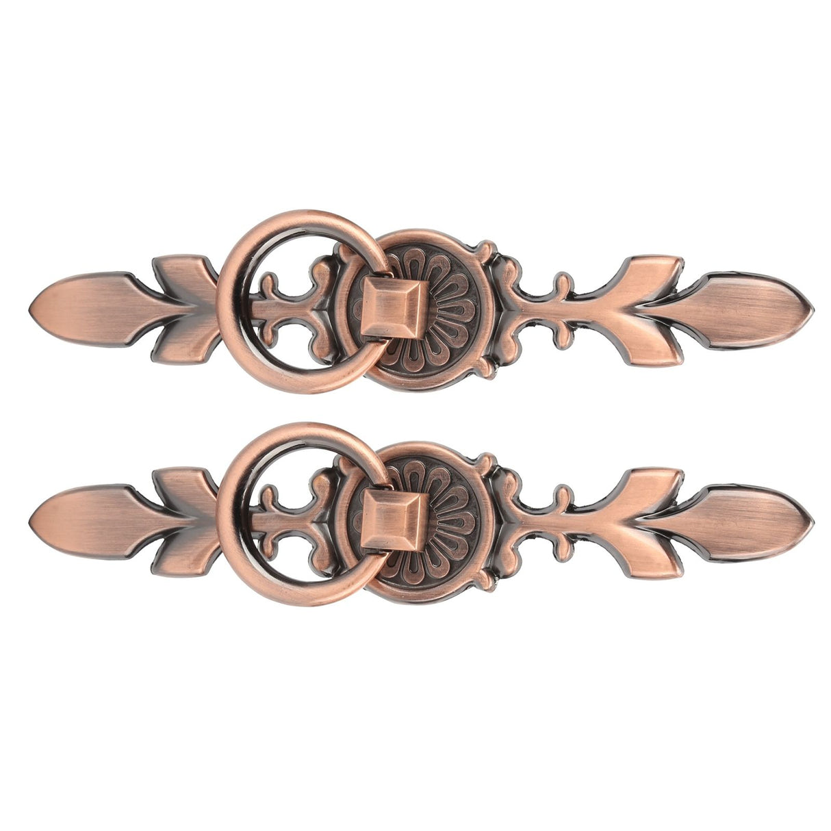 2 Sets Ring Pull Round Single Hole Handles Knob for Kitchen Cabinet Cupboard Door Drawer231 Large Antique Copper