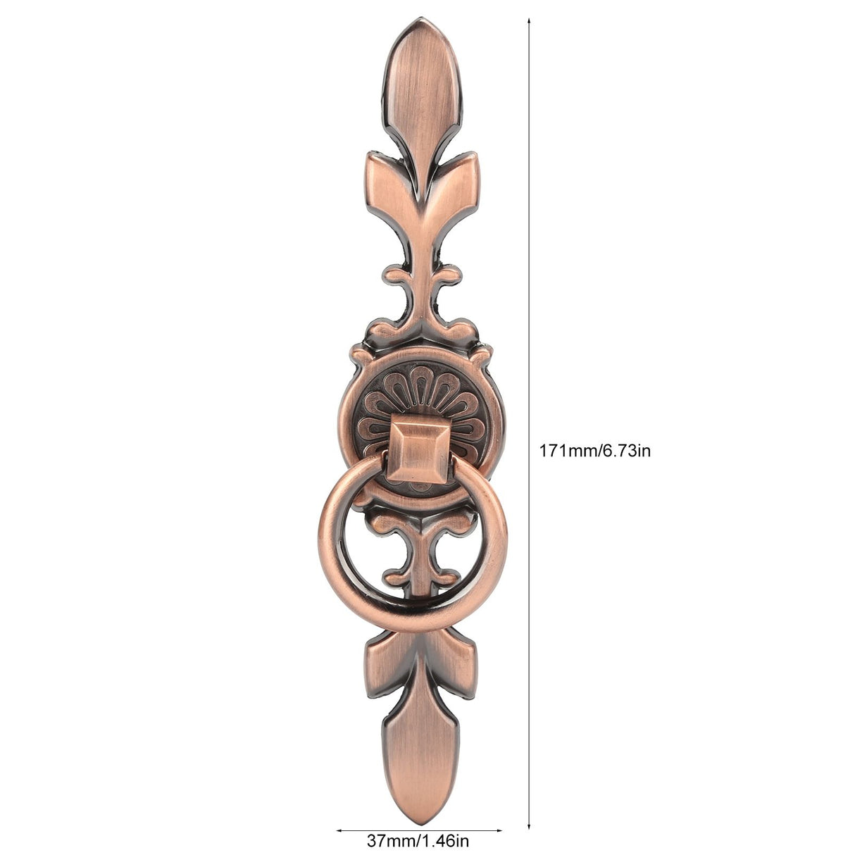 2 Sets Ring Pull Round Single Hole Handles Knob for Kitchen Cabinet Cupboard Door Drawer231 Large Antique Copper