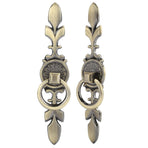 2 Sets Ring Pull Round Single Hole Handles Knob for Kitchen Cabinet Cupboard Door Drawer231 Large Antique Bronze