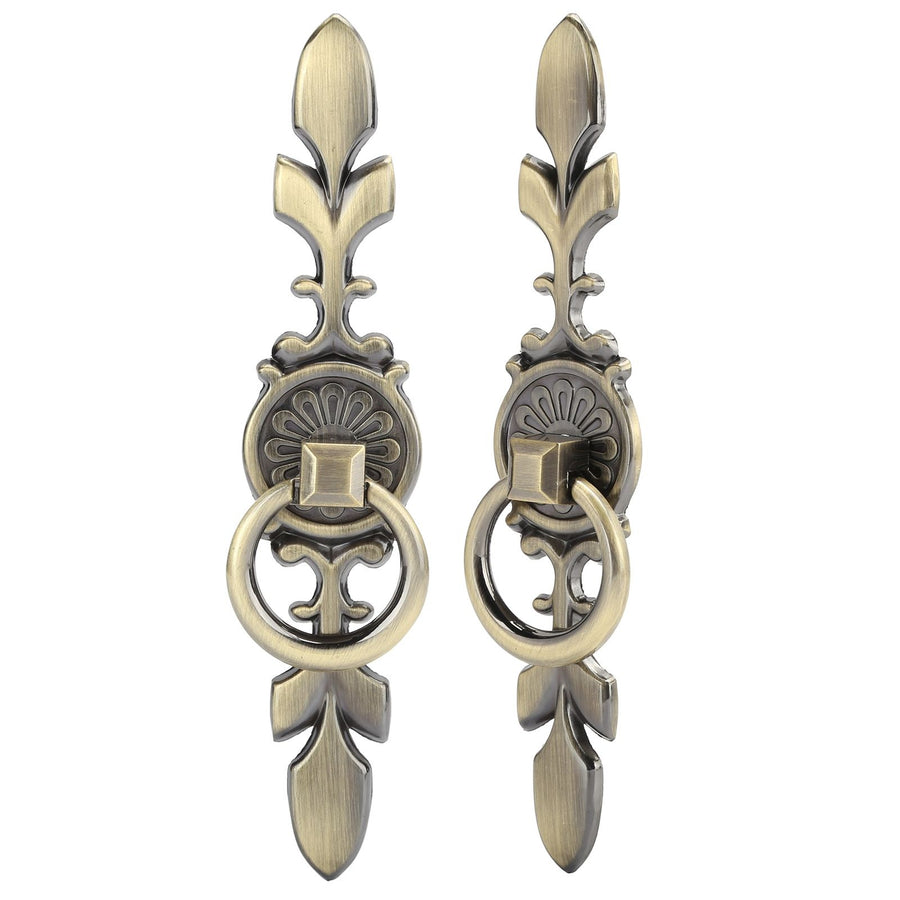 2 Sets Ring Pull Round Single Hole Handles Knob for Kitchen Cabinet Cupboard Door Drawer231 Large Antique Bronze