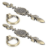 2 Sets Ring Pull Round Single Hole Handles Knob for Kitchen Cabinet Cupboard Door Drawer231 Large Antique Bronze