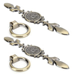 2 Sets Ring Pull Round Single Hole Handles Knob for Kitchen Cabinet Cupboard Door Drawer231 Large Antique Bronze