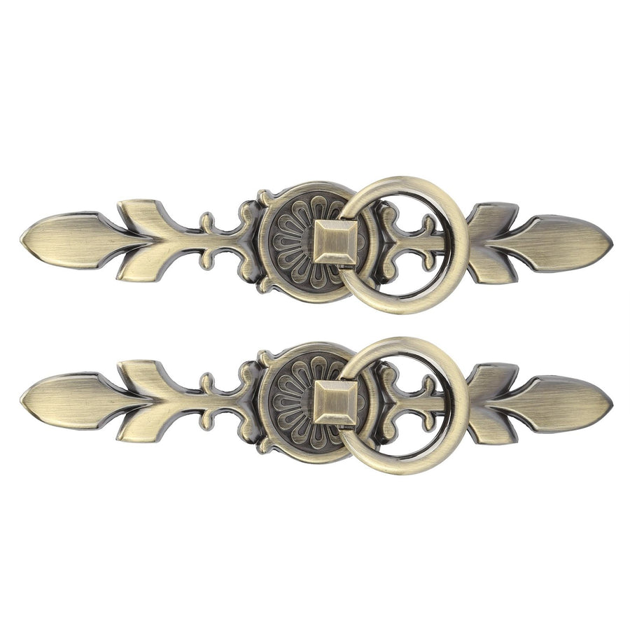 2 Sets Ring Pull Round Single Hole Handles Knob for Kitchen Cabinet Cupboard Door Drawer231 Large Antique Bronze