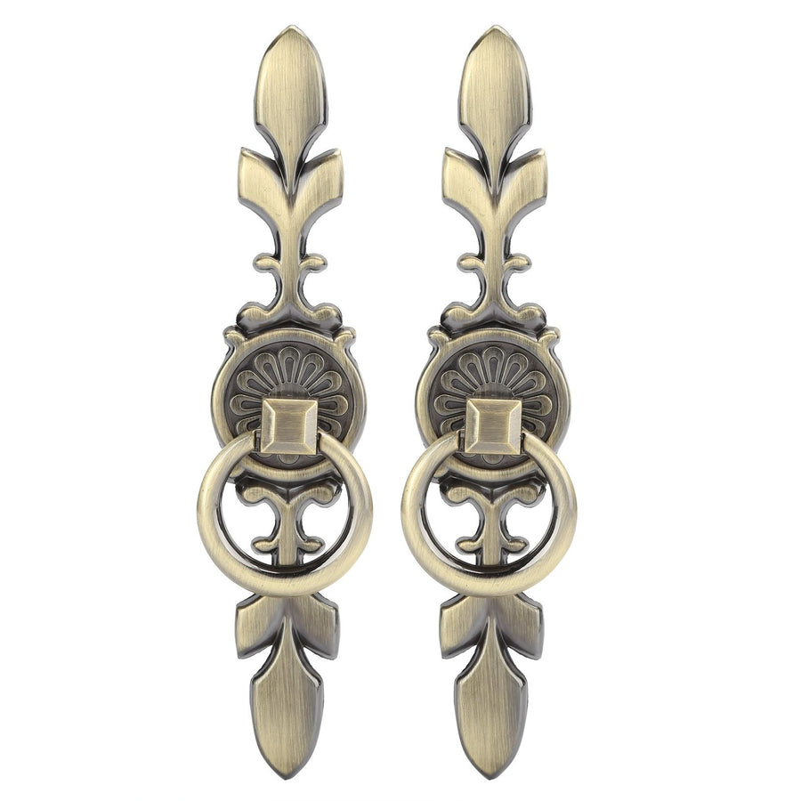 2 Sets Ring Pull Round Single Hole Handles Knob for Kitchen Cabinet Cupboard Door Drawer231 Large Antique Bronze