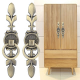 2 Sets Ring Pull Round Single Hole Handles Knob for Kitchen Cabinet Cupboard Door Drawer231 Large Antique Bronze