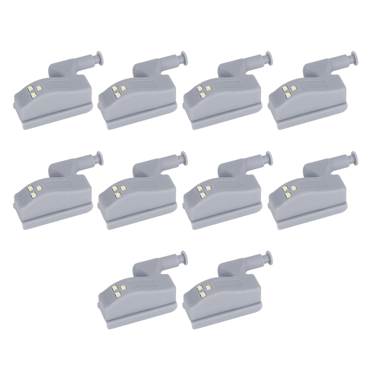 10Set Hinge LED Sensor Light Set Home Cabinet Cupboard Closet Drawer Induction LampWarm Light