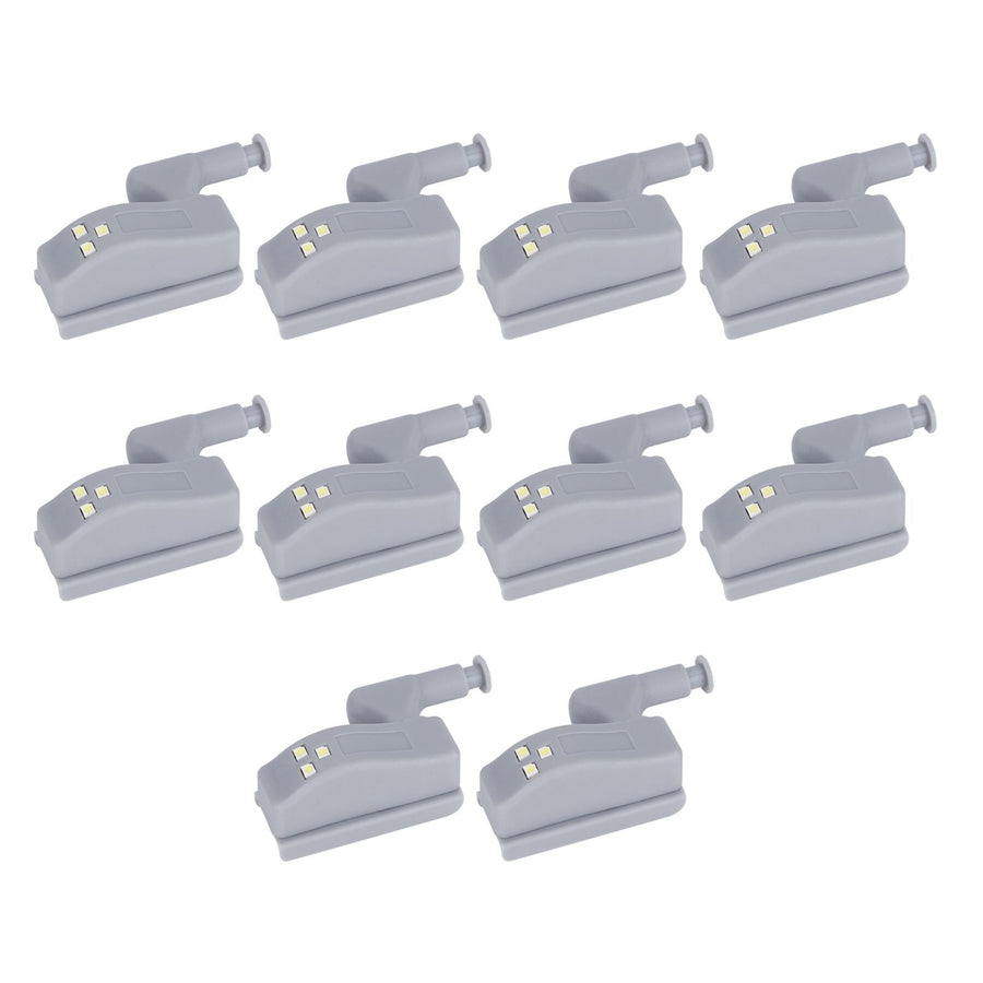 10Set Hinge LED Sensor Light Set Home Cabinet Cupboard Closet Drawer Induction LampWarm Light