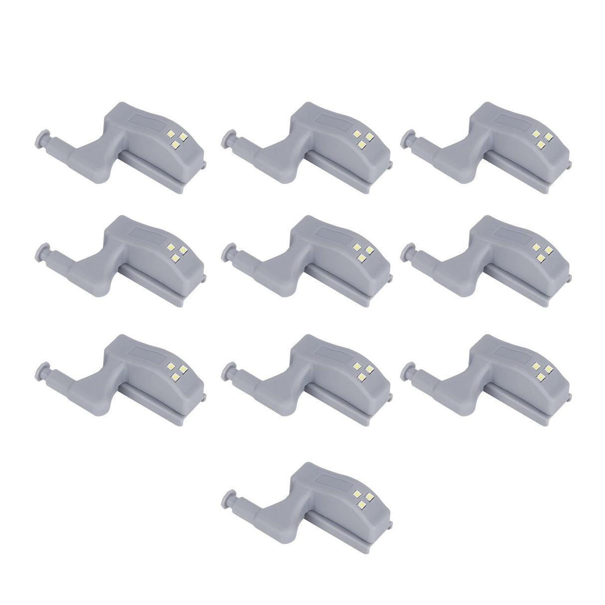 10Set Hinge LED Sensor Light Set Home Cabinet Cupboard Closet Drawer Induction LampWarm Light