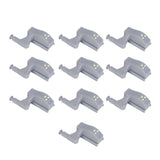10Set Hinge LED Sensor Light Set Home Cabinet Cupboard Closet Drawer Induction LampWarm Light - Top-Down View