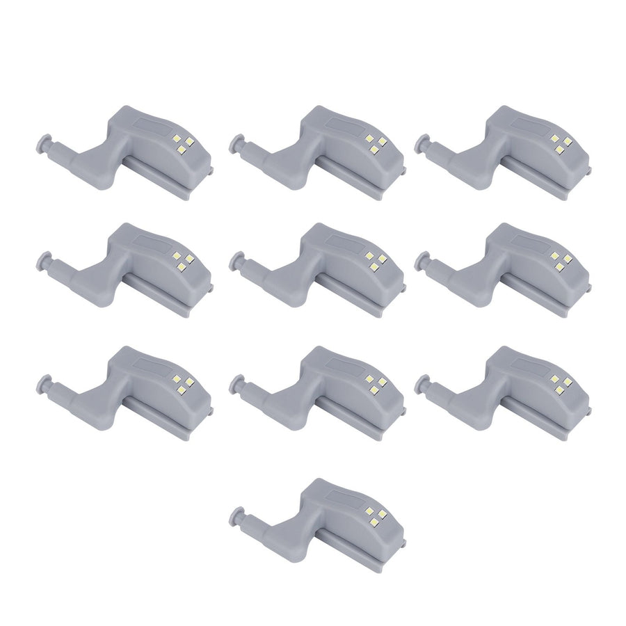 10Set Hinge LED Sensor Light Set Home Cabinet Cupboard Closet Drawer Induction LampWarm Light