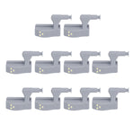 10Set Hinge LED Sensor Light Set Home Cabinet Cupboard Closet Drawer Induction LampWarm Light