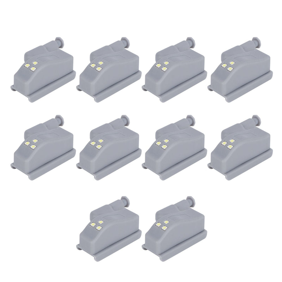 10Set Hinge LED Sensor Light Set Home Cabinet Cupboard Closet Drawer Induction LampWarm Light