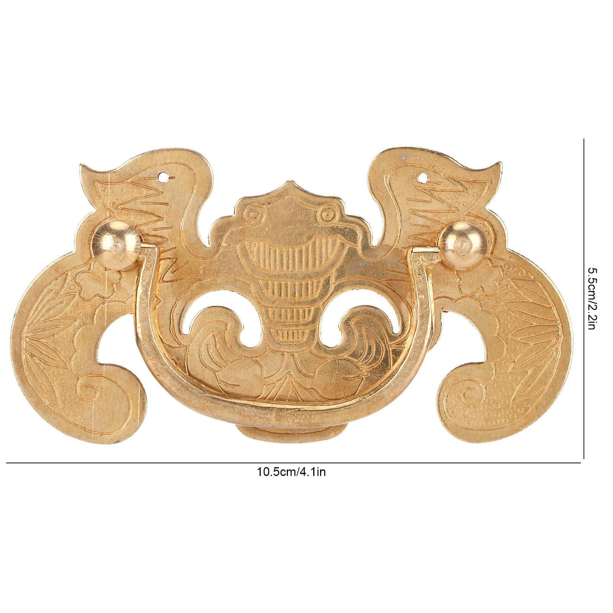 2 Sets Retro Style Handle Bat‑Shape Antique Furniture Hardware Handle for Wooden Cupboard Door