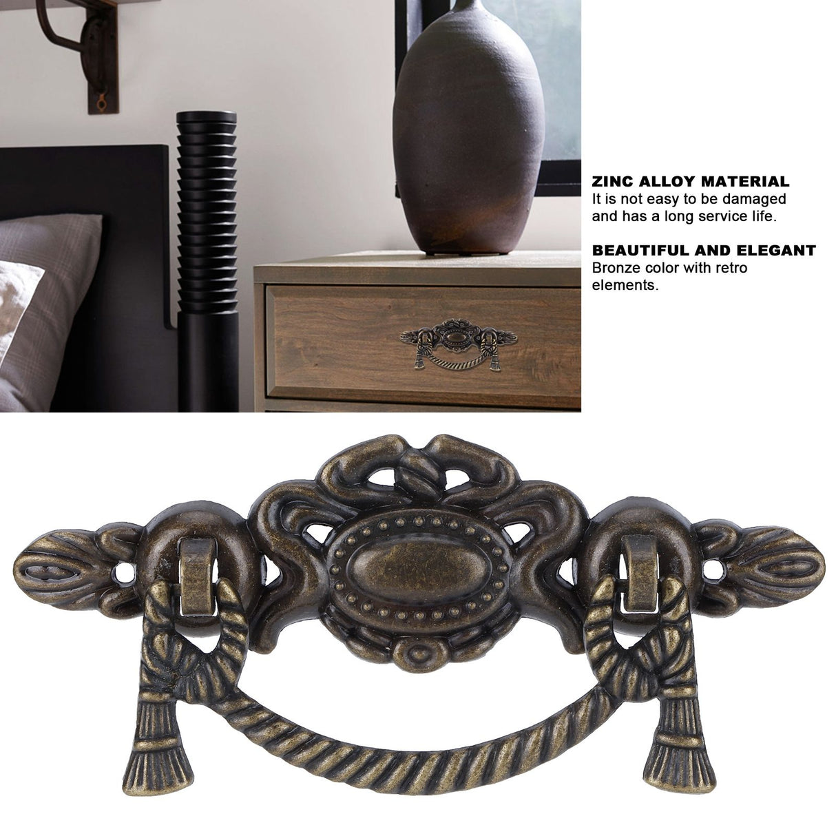 10 Sets Kitchen Drawer Cabinet Door Handle Furniture Knobs Hardware Cupboard Antique Pull Handles