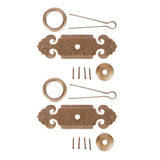 2 Sets Bat‑Shaped Handle Copper Antique Decorative Drawer Door Handle Knob for Shoe Cabinet