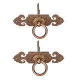 2 Sets Bat‑Shaped Handle Copper Antique Decorative Drawer Door Handle Knob for Shoe Cabinet