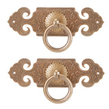 2 Sets Bat‑Shaped Handle Copper Antique Decorative Drawer Door Handle Knob for Shoe Cabinet