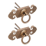 2 Sets Bat‑Shaped Handle Copper Antique Decorative Drawer Door Handle Knob for Shoe Cabinet