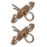2 Sets Bat‑Shaped Handle Copper Antique Decorative Drawer Door Handle Knob for Shoe Cabinet